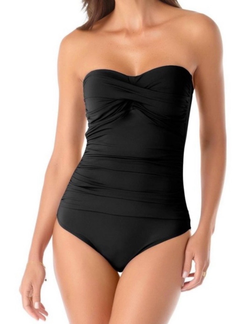 Anne Cole Twist Front Shirred One
Piece Swimsuit